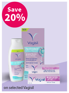 Save 20% on selected Vagisil		